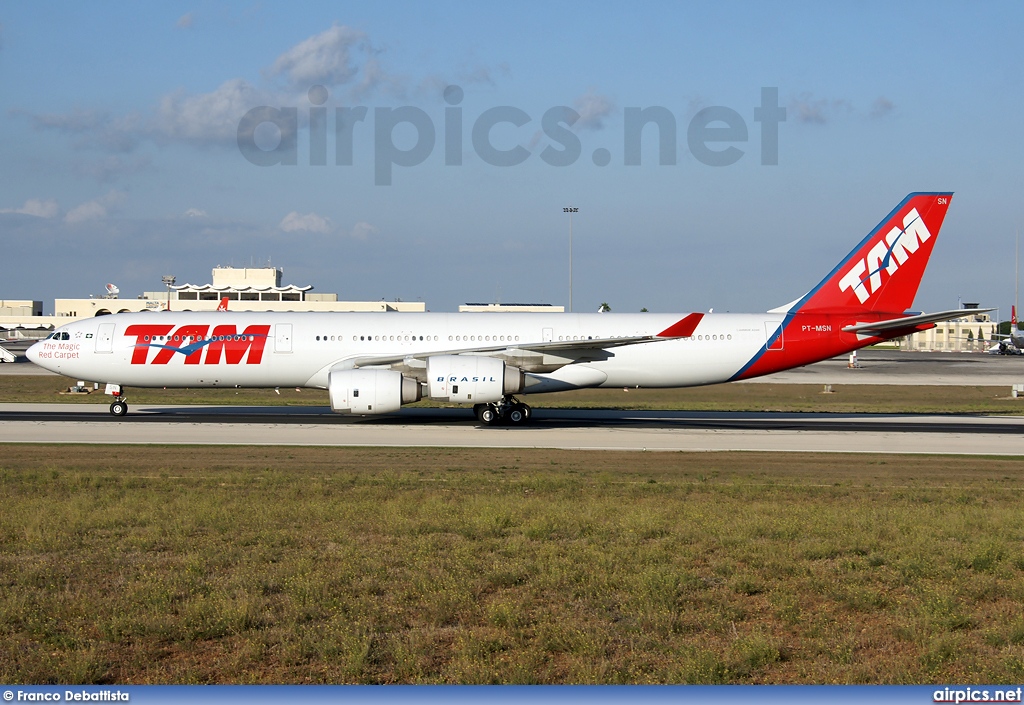 PT-MSN, Airbus A340-500, TAM Linhas Aereas