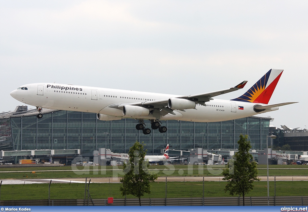 RP-C3439, Airbus A340-300, Philippine Airlines