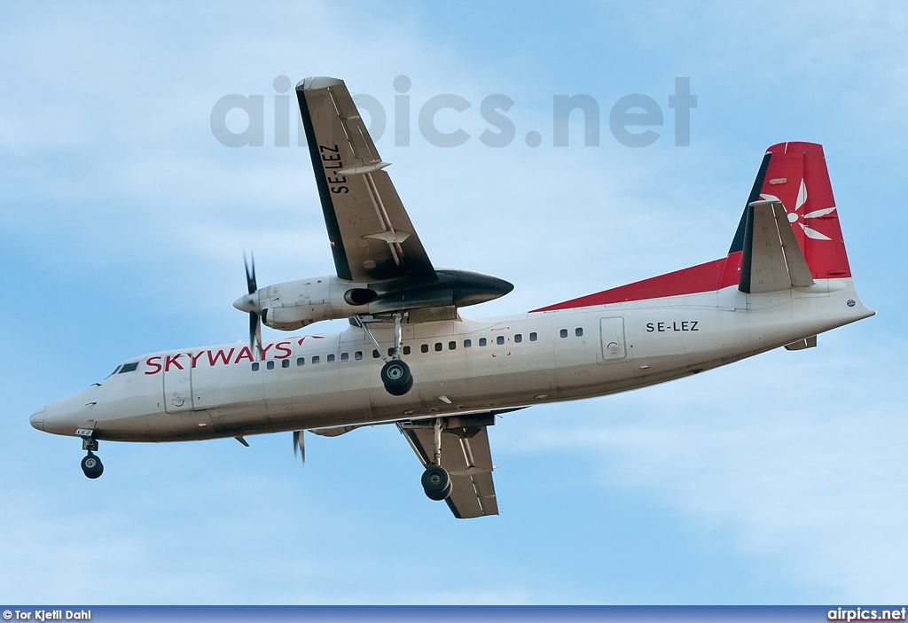 SE-LEZ, Fokker 50, Skyways