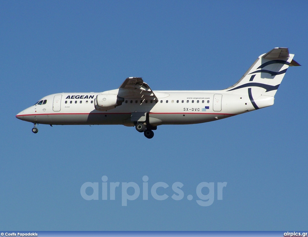 SX-DVC, British Aerospace Avro RJ100, Aegean Airlines