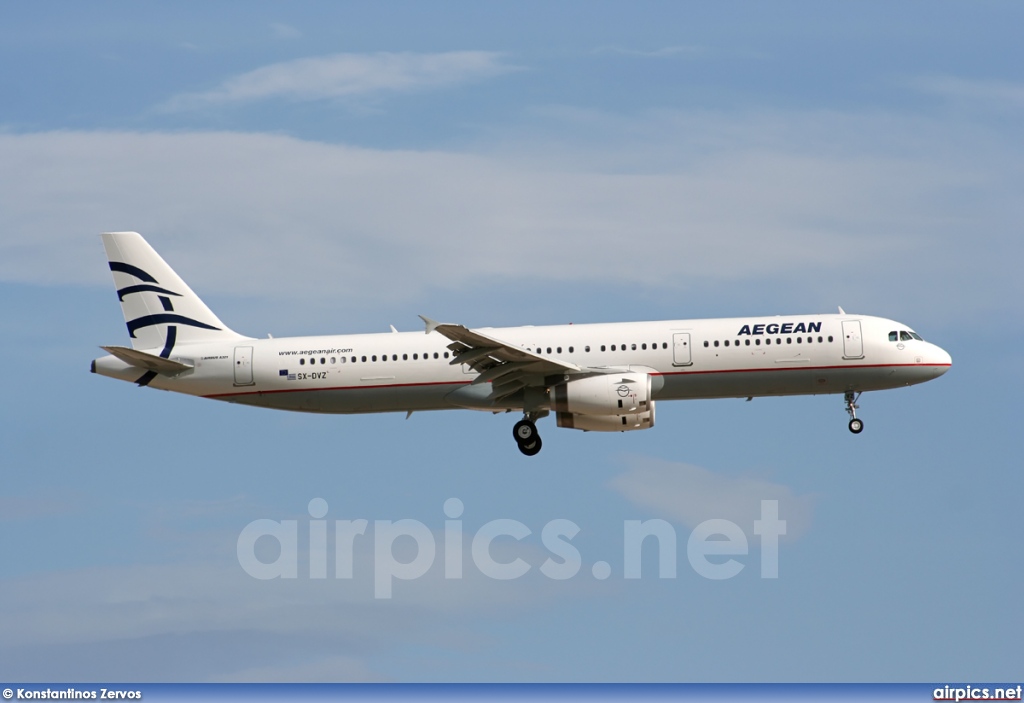 SX-DVZ, Airbus A321-200, Aegean Airlines