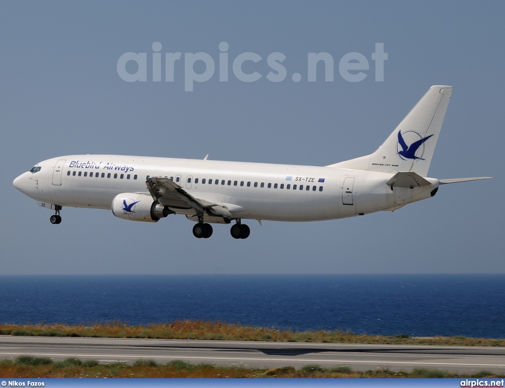 SX-TZE, Boeing 737-400, Blue Bird Aviation