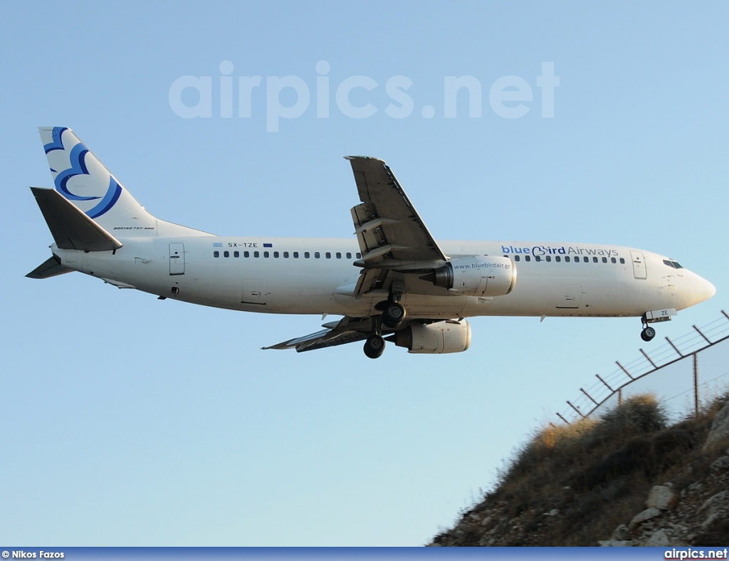 SX-TZE, Boeing 737-400, Blue Bird Aviation