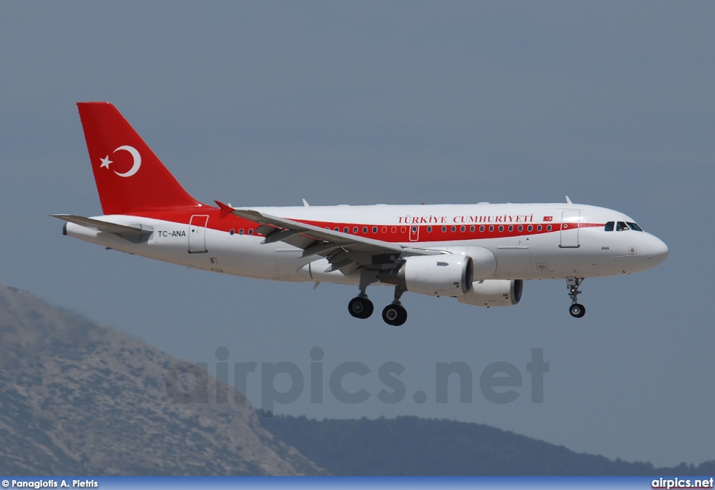 TC-ANA, Airbus A319-100CJ, Turkish Government