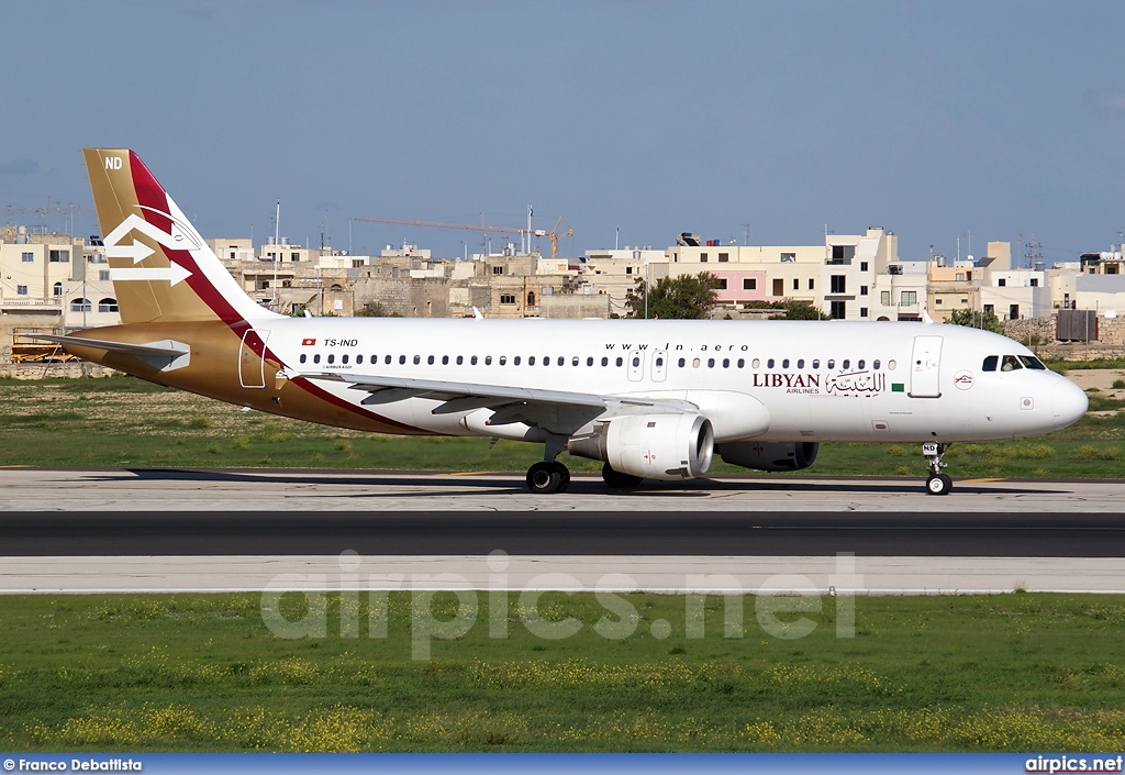 TS-IND, Airbus A320-200, Libyan Airlines