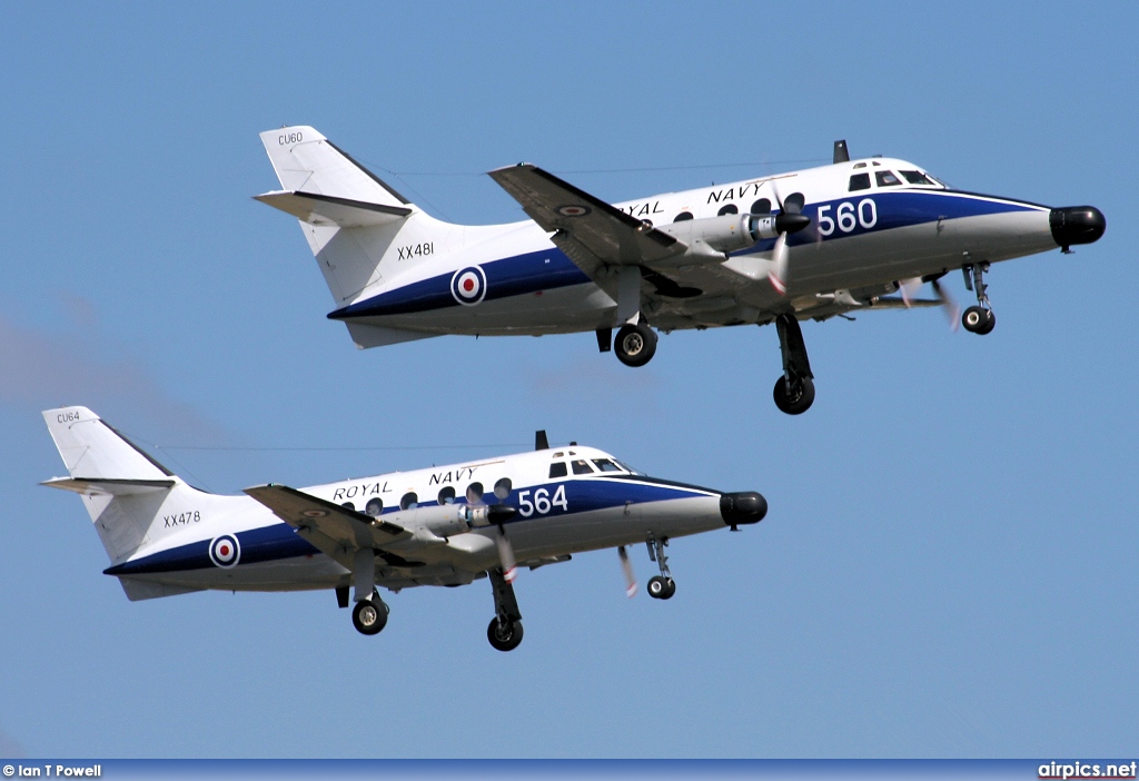 XX481, British Aerospace JetStream T.2, Royal Navy - Fleet Air Arm