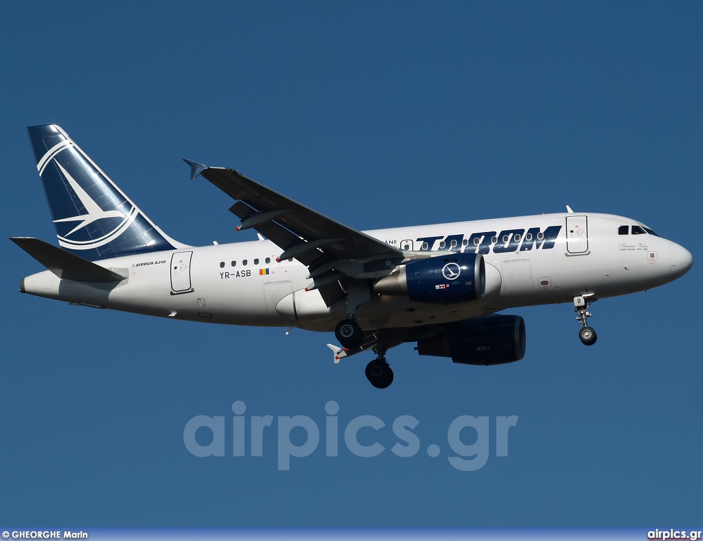 YR-ASB, Airbus A318-100, Tarom