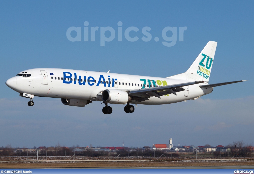 YR-BAE, Boeing 737-400, Blue Air