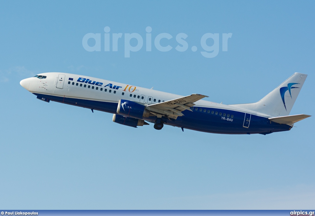 YR-BAU, Boeing 737-400, Blue Air