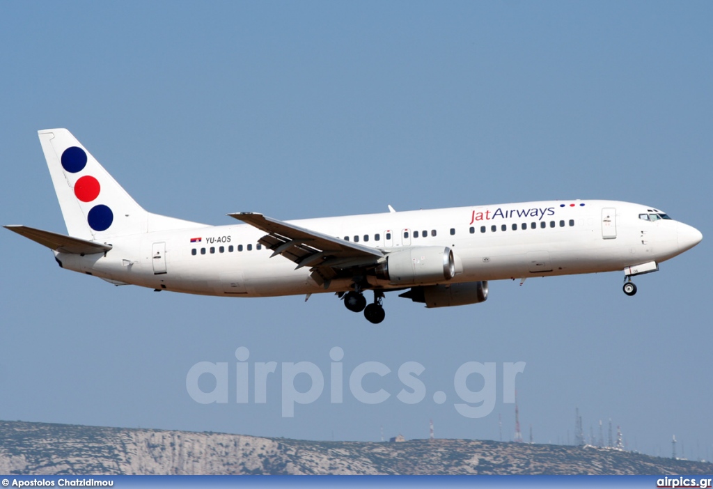 YU-AOS, Boeing 737-400, Jat Airways