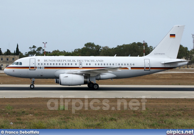 15-01, Airbus A319-100CJ, German Air Force - Luftwaffe