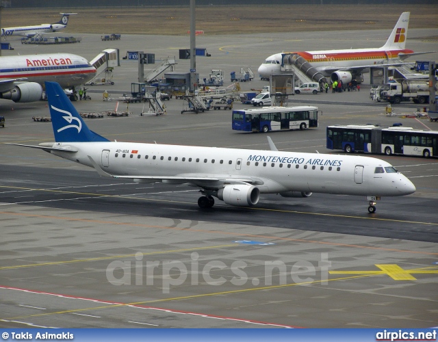 4O-AOA, Embraer ERJ 190-200LR (Embraer 195), Montenegro Airlines