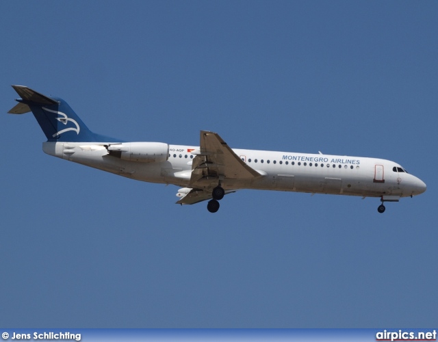 4O-AOP, Fokker F100, Montenegro Airlines