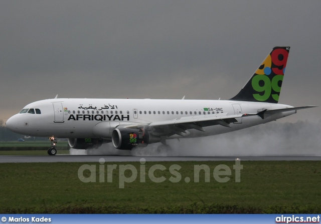 5A-ONC, Airbus A319-100, Afriqiyah Airways