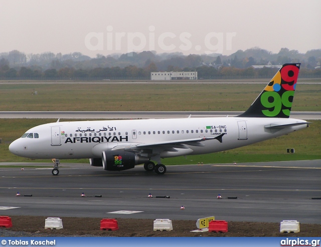 5A-ONC, Airbus A319-100, Afriqiyah Airways