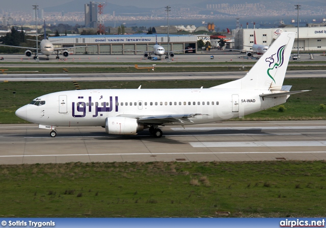 5A-WAD, Boeing 737-500, Buraq Air