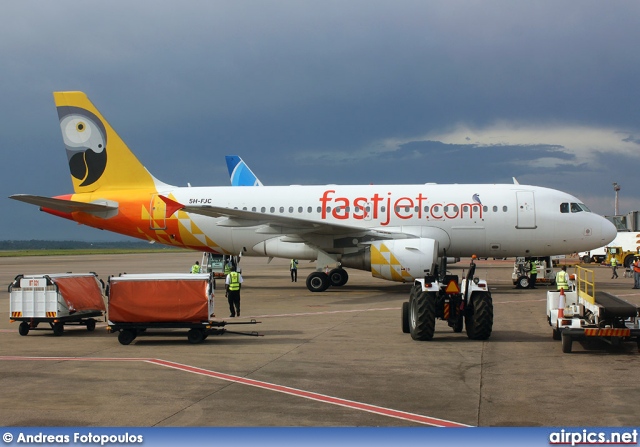 5H-FJC, Airbus A319-100, Fastjet