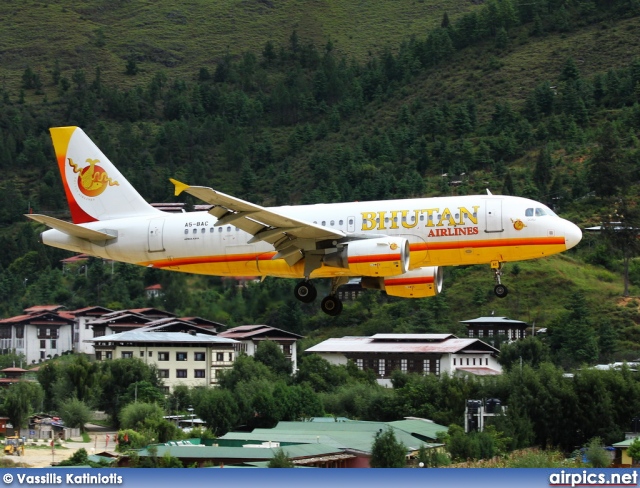 A5-BAC, Airbus A319-100, Bhutan Airlines
