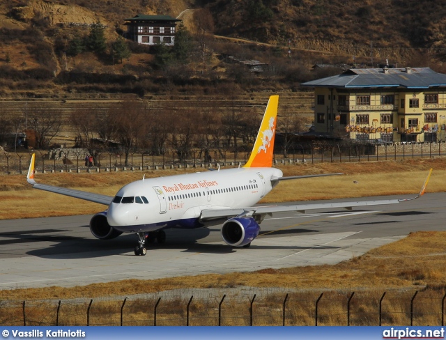A5-JSW, Airbus A319-100, Druk Air - Royal Bhutan Airlines