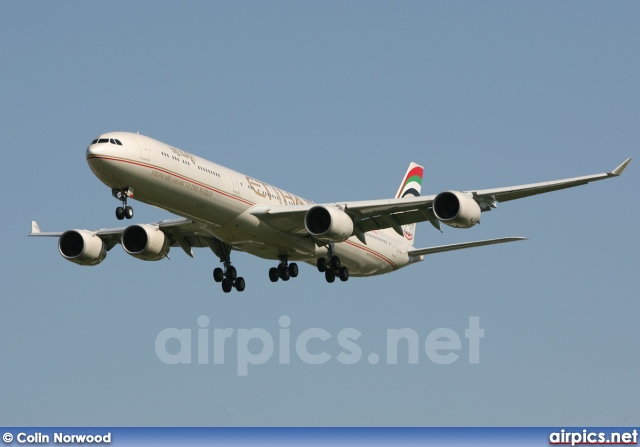 A6-EHL, Airbus A340-600, Etihad Airways