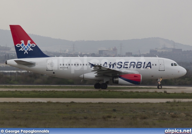 A6-SAA, Airbus A319-100, Air Serbia