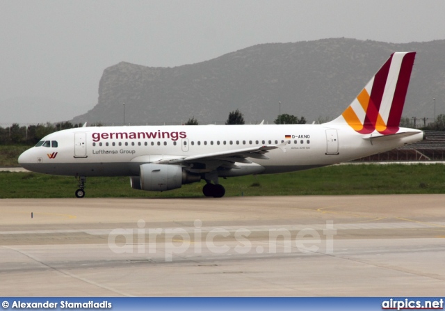 D-AKNO, Airbus A319-100, Germanwings