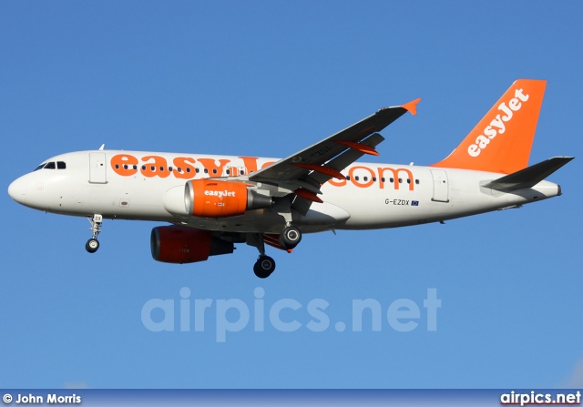 G-EZDX, Airbus A319-100, easyJet