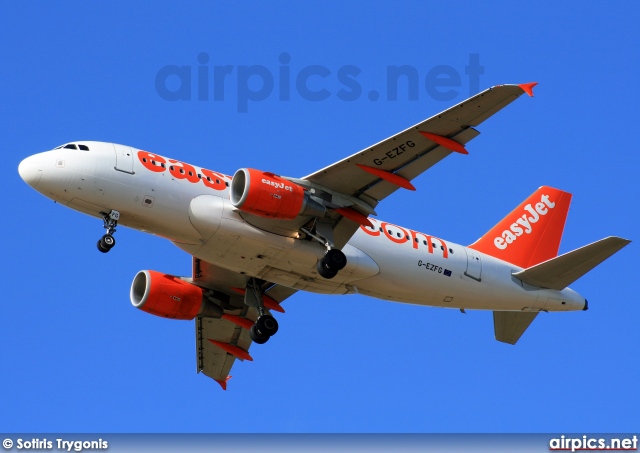 G-EZFG, Airbus A319-100, easyJet