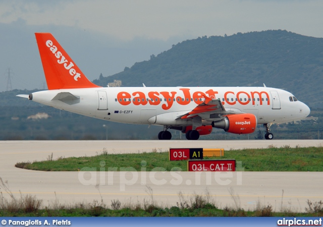 G-EZFY, Airbus A319-100, easyJet