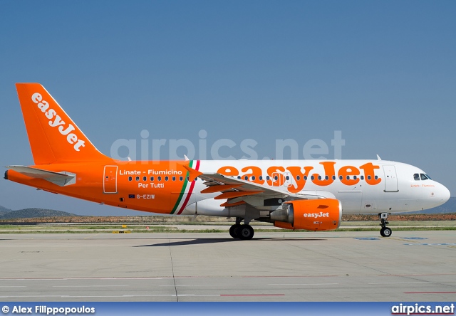 G-EZIW, Airbus A319-100, easyJet