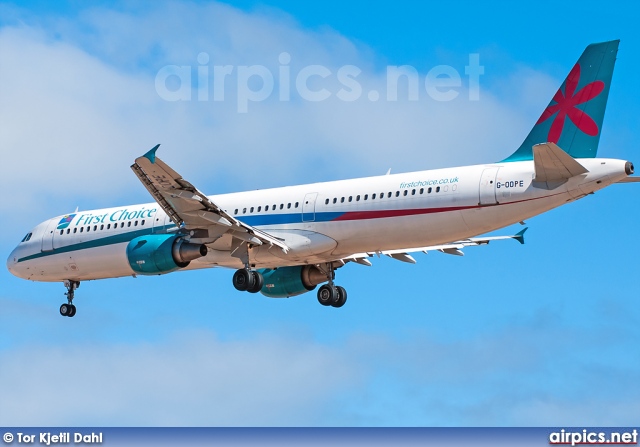 G-OOPE, Airbus A321-200, First Choice Airways