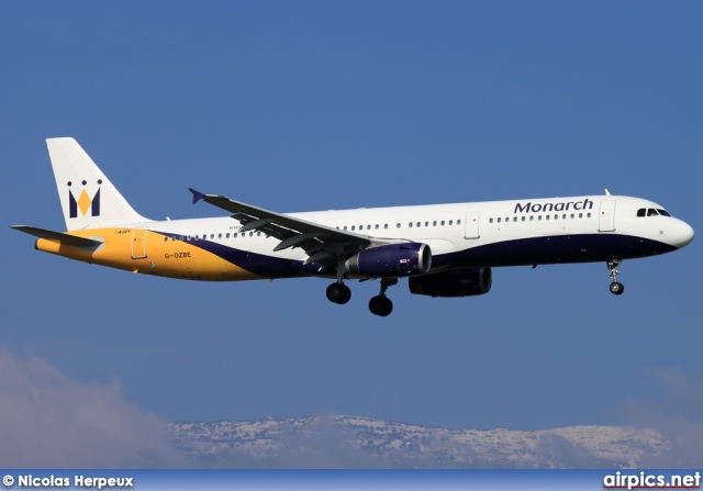 G-OZBE, Airbus A321-200, Monarch Airlines