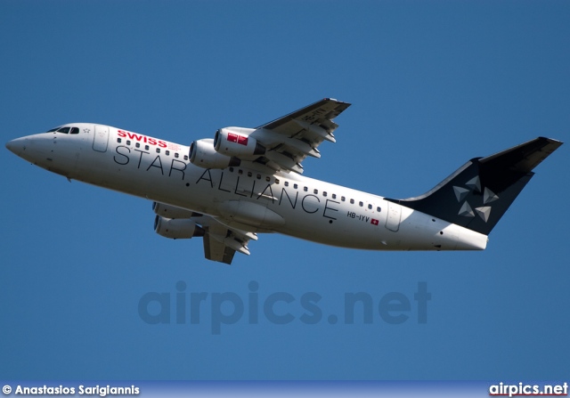 HB-IYV, British Aerospace Avro RJ100, Swiss International Air Lines