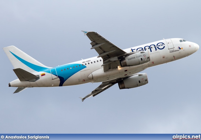 HC-CGT, Airbus A319-100, TAME - Linea Aerea del Ecuador