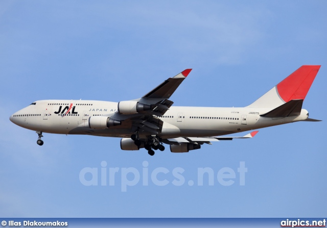 JA8075, Boeing 747-400, Japan Airlines