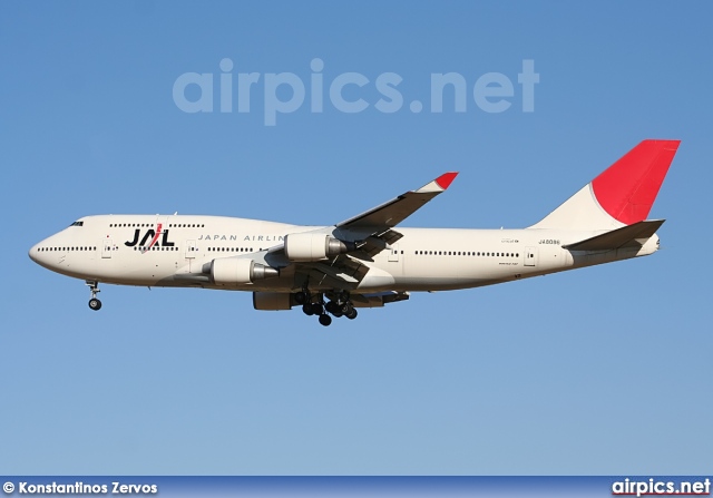 JA8086, Boeing 747-400, Japan Airlines