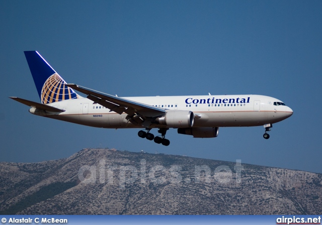 N68160, Boeing 767-200ER, Continental Airlines