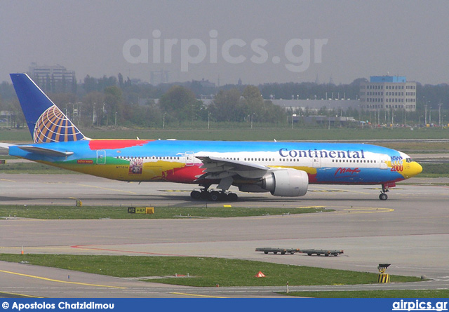 N77014, Boeing 777-200ER, Continental Airlines