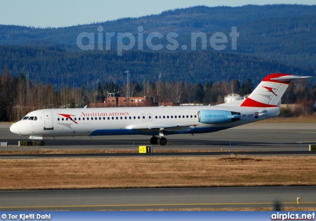 OE-LVF, Fokker F100, Austrian Arrows (Tyrolean Airways)