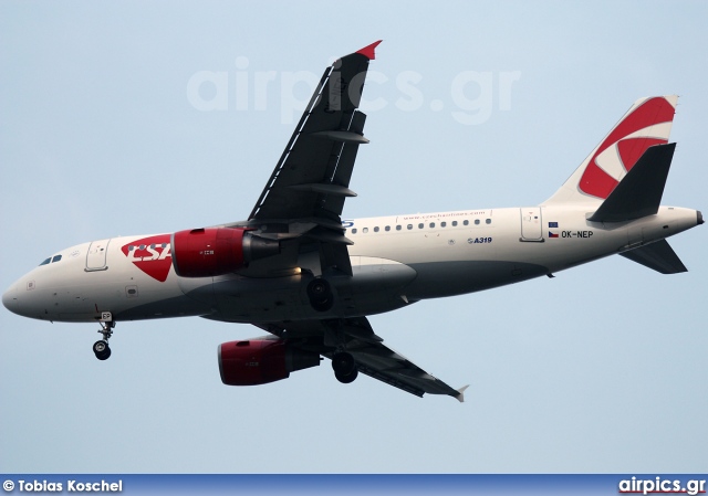 OK-NEP, Airbus A319-100, CSA Czech Airlines