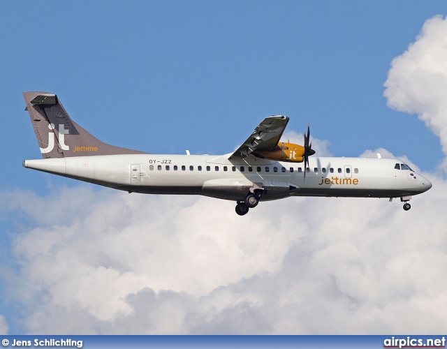 OY-JZZ, ATR 72-500, Jettime