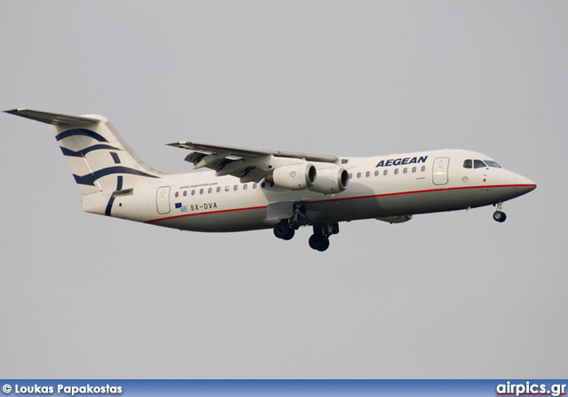 SX-DVA, British Aerospace Avro RJ100, Aegean Airlines