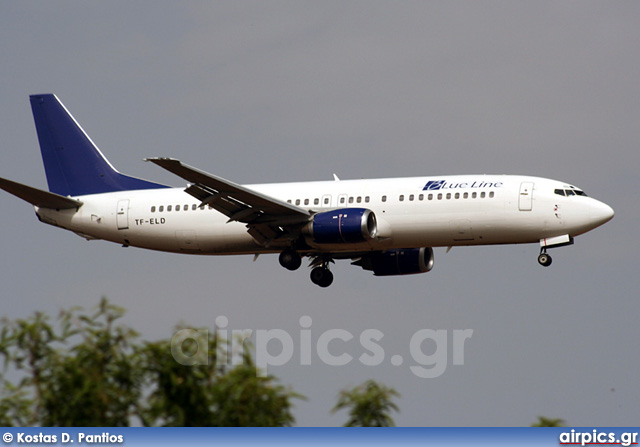 TF-ELD, Boeing 737-400, Blue Line