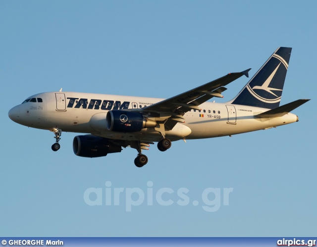 YR-ASB, Airbus A318-100, Tarom