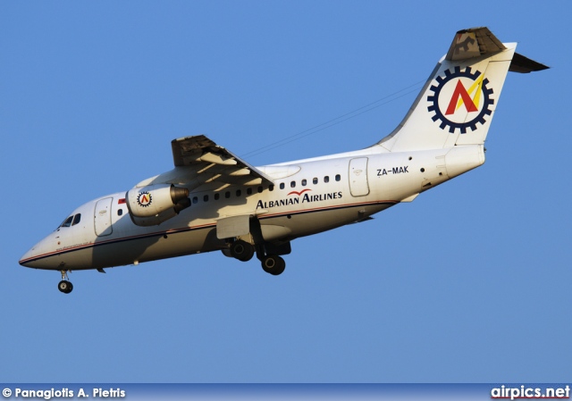 ZA-MAK, British Aerospace BAe 146-100, Albanian Airlines